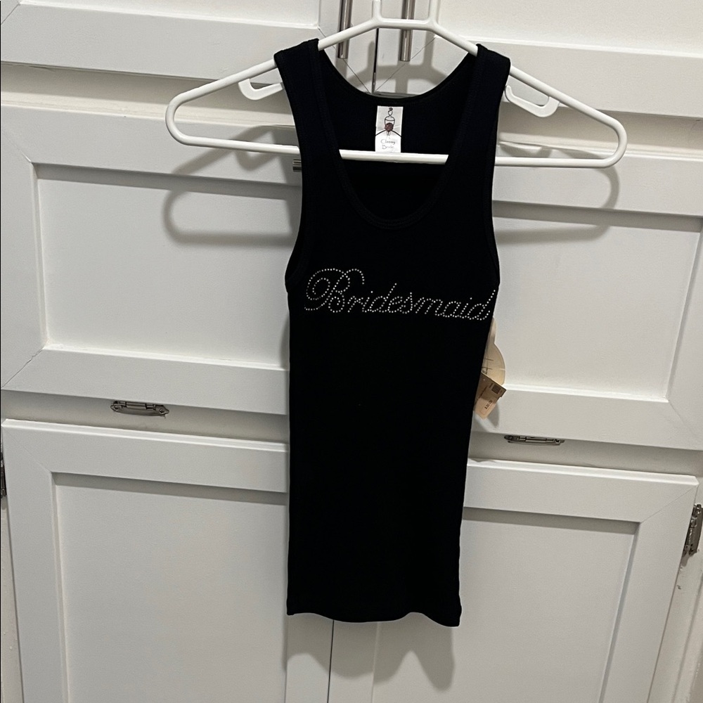 Black Bridesmaid Tank Top
